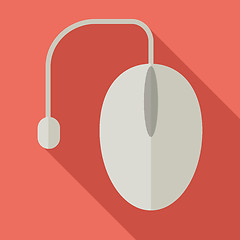 Image showing Modern flat design concept icon. Computer mouse. Vector illustra