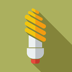 Image showing Modern flat design concept icon lamp. Vector illustration.