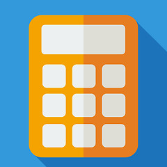 Image showing Modern flat design concept icon calculator. Vector illustration.