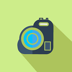 Image showing Modern flat design concept icon Video camera. Vector illustratio