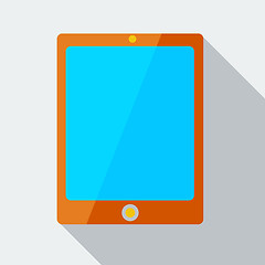 Image showing Modern flat design concept icon tablet computer. Vector illustra