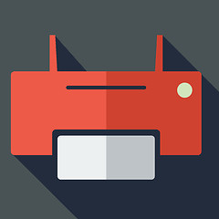 Image showing Modern flat design concept icon printer. Vector illustration.