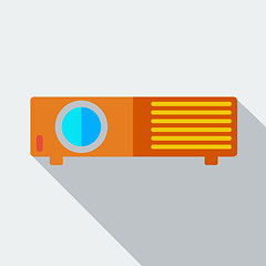 Image showing Modern flat design concept icon projector. Vector illustration.