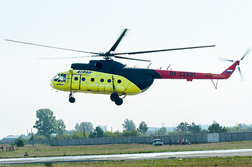 Image showing Passenger helicopter MI-8 landing