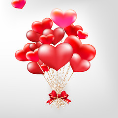 Image showing Elegant Valentines day heart balloons. EPS 10