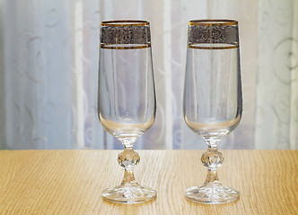Image showing Two beautiful glass of the glass.