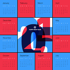 Image showing New Year Calendar 2015