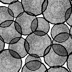 Image showing Tree Rings Illustration. Template for annual reports