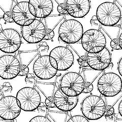 Image showing Bicycles. Seamless Pattern