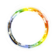 Image showing Colorful Transparent Circle Symbol. Template for Covers, Posters