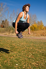 Image showing Jumping girl