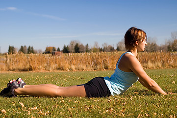 Image showing abs stretch