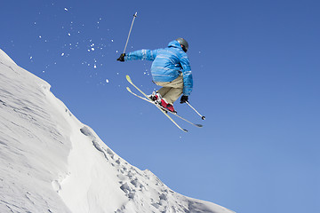Image showing Jumping freestyle skier