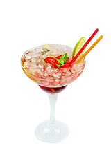 Image showing Strawberry mohito cocktail