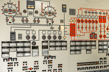 Image showing Control panel of a power plant