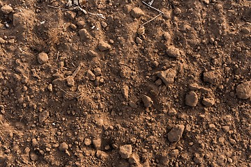 Image showing Dry soil closeup before rain