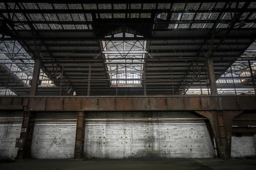 Image showing Large industrial hall under construction