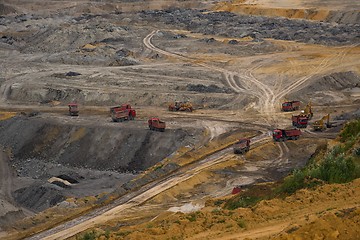 Image showing Industrial mining machine in mine