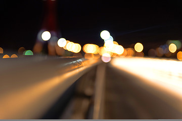 Image showing Empty bridge at night