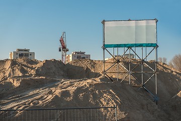 Image showing Construction site with copy space sign