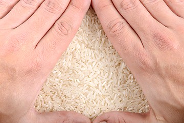 Image showing White rice background