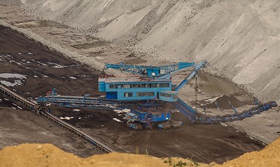 Image showing Industrial mining machine in mine