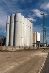 Image showing Storage silos in daylight