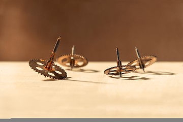 Image showing Old gears on table