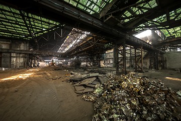 Image showing Large industrial hall under construction