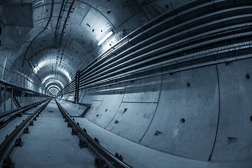 Image showing Underground tunnel for the subway