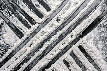 Image showing White flour on black background
