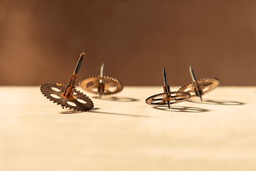 Image showing Old gears on table