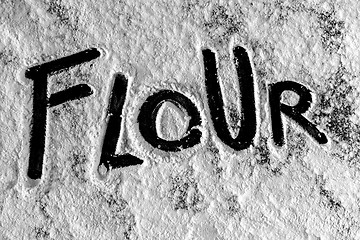 Image showing White flour on black background