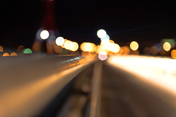 Image showing Empty bridge at night