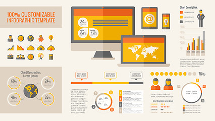 Image showing Technology Infographic Elements