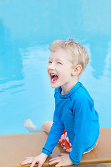 Image showing kid by the pool