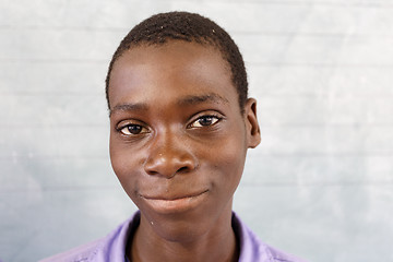 Image showing Happy Namibian school children waiting for a lesson.