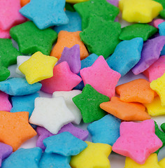 Image showing Multi Colored Stars Sprinkles 