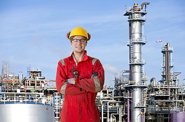 Image showing Petrochemical factory operator