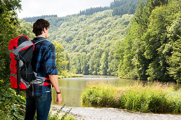 Image showing Hiking, one with nature