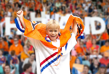 Image showing Sports fan in a stadium