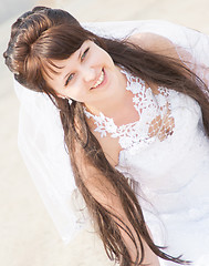 Image showing Bride smiles