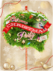 Image showing Christmas type design with snowflakes. EPS 10