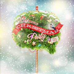 Image showing Christmas fir tree - Bubble for speech. EPS 10