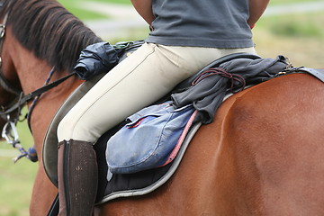 Image showing Woman on horse