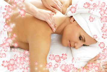 Image showing massage with flowers #2