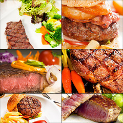 Image showing beef dishes collage