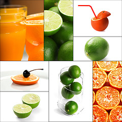 Image showing citrus fruits collage