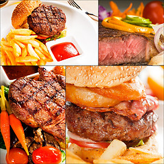 Image showing beef dishes collage