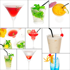 Image showing cocktails collage